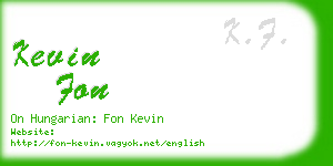 kevin fon business card